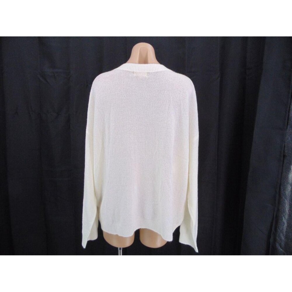 Mindy Maes Market Blakely Sweater XL Off White Intarsia Floral Grandmacore Boho - Picture 11 of 14